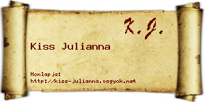 Kiss Julianna névjegykártya