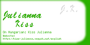 julianna kiss business card